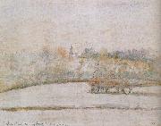 Camille Pissarro mist cream oil painting